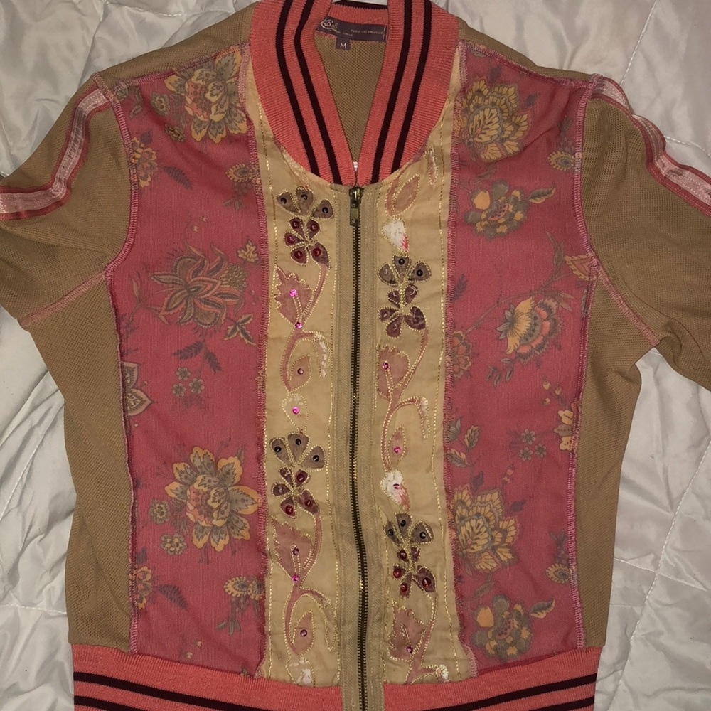 Pink and beige track jacket / barely worn